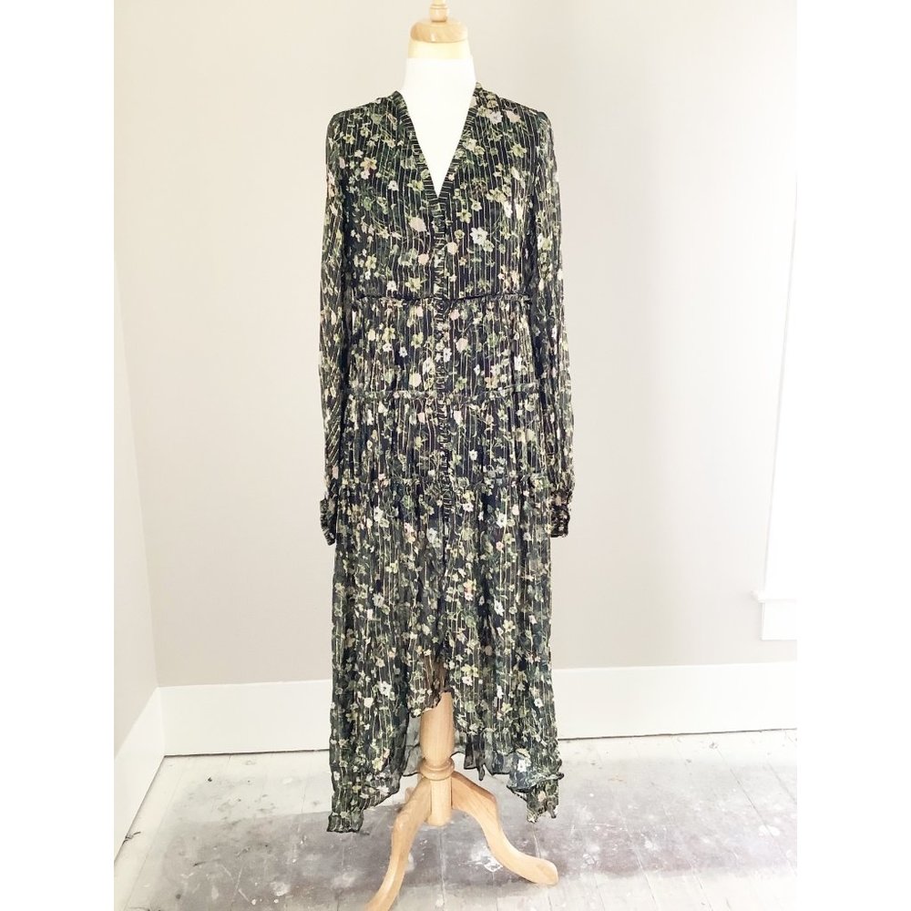Rococo Sand Black and White Floral Maxi Dress